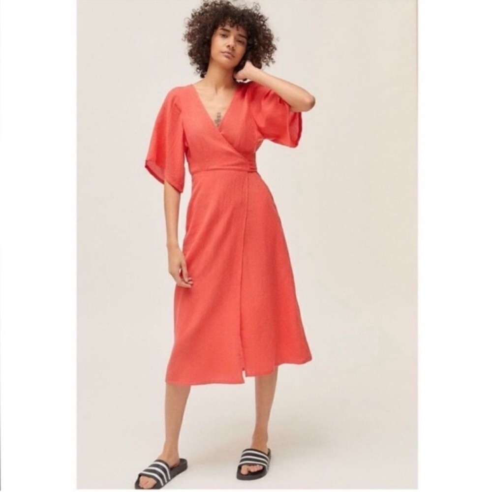 Urban Outfitters Coral Midi Dress